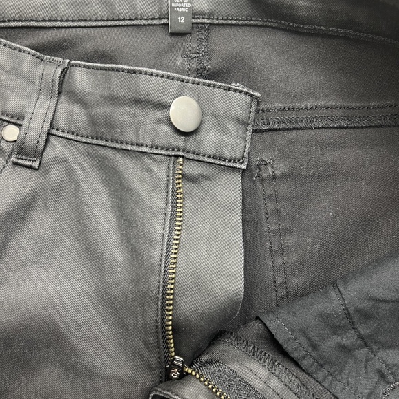 Eileen Fisher Jeans Womens 12 Coated Organic Cotton Stretch Straight Leg Made US - Picture 6 of 11